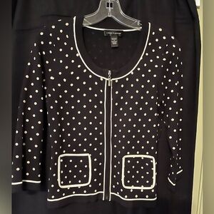 Black and White Polka Dot Cardigan